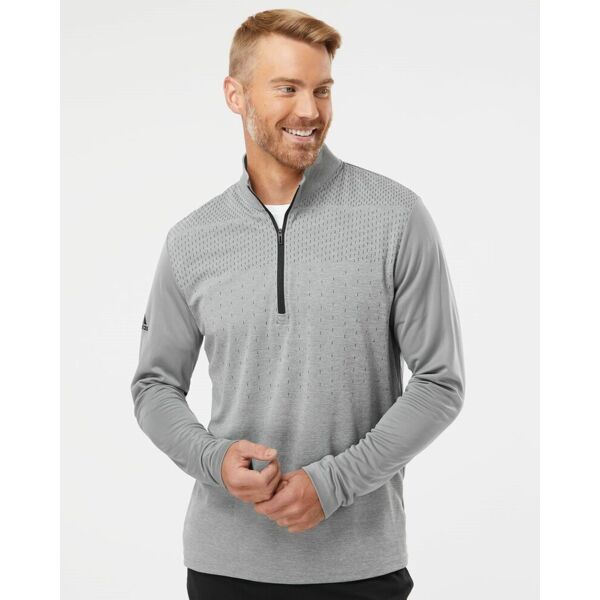 Men's Ultimate365 Heather Block Printed Quarter-Zip Pullover Thumbnail