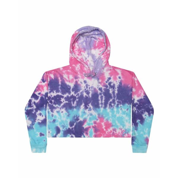 Women's Tie-Dyed Crop Hooded Sweatshirt Thumbnail