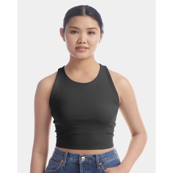 Women's Crop Racerback Tank Top Thumbnail