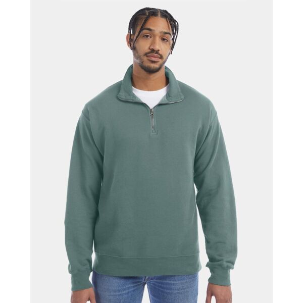 Unisex Garment-Dyed Quarter-Zip Sweatshirt Thumbnail