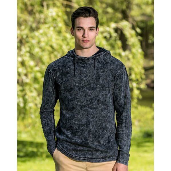 Loco Mineral Wash Hooded Long Sleeve T-Shirt Thumbnail