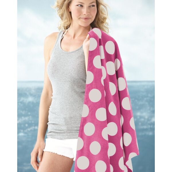 Polka Dot Velour Beach Towel Thumbnail