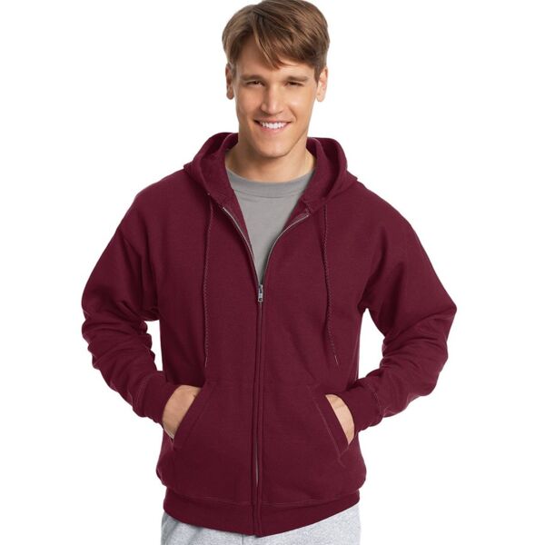 Unisex EcoSmart® Full-Zip Hooded Sweatshirt Thumbnail