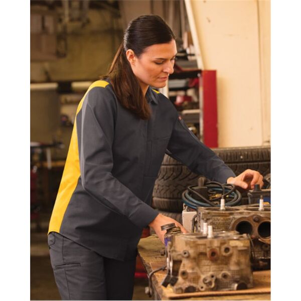 Women's Performance Plus Long Sleeve Shop Shirt with Oilblok Technology Thumbnail